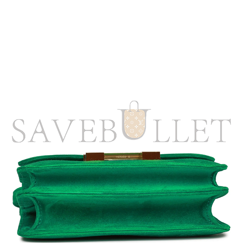 HERMES MASTER CONSTANCE 18 CACTUS DOBLIS SUEDE GOLD HARDWARE (18*15*4cm)